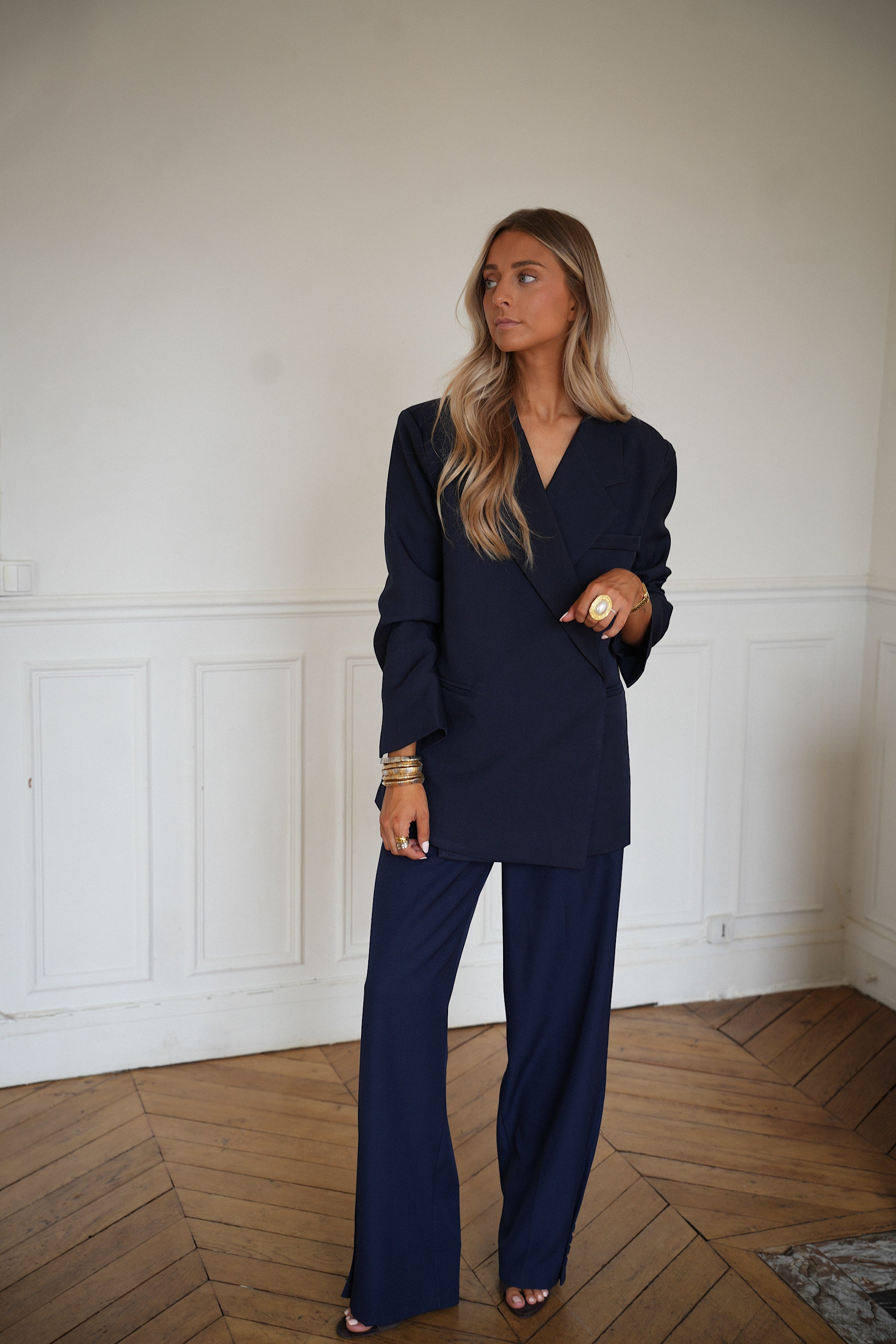 Blazer extragrande Shana - Azul marino