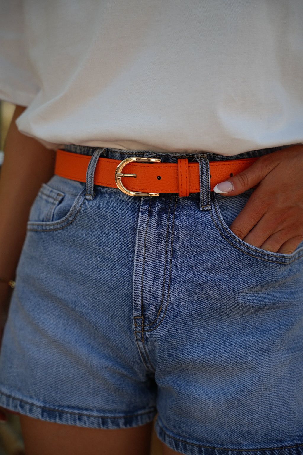 Ceinture Cuir Dallia - Orange