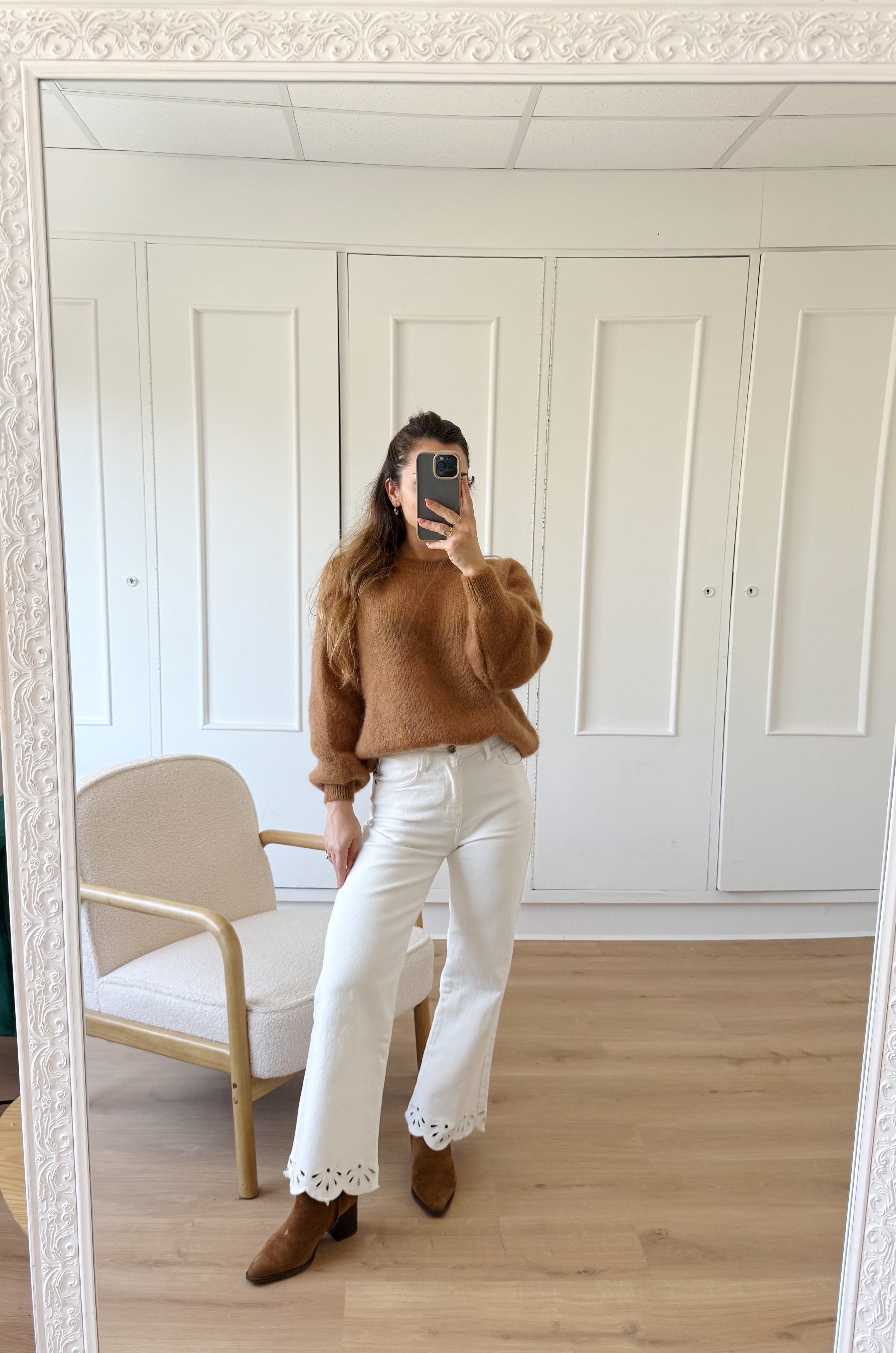 Gaia camel mohair and wool knit