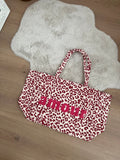 Sac Cabas Amour Léopard Rose