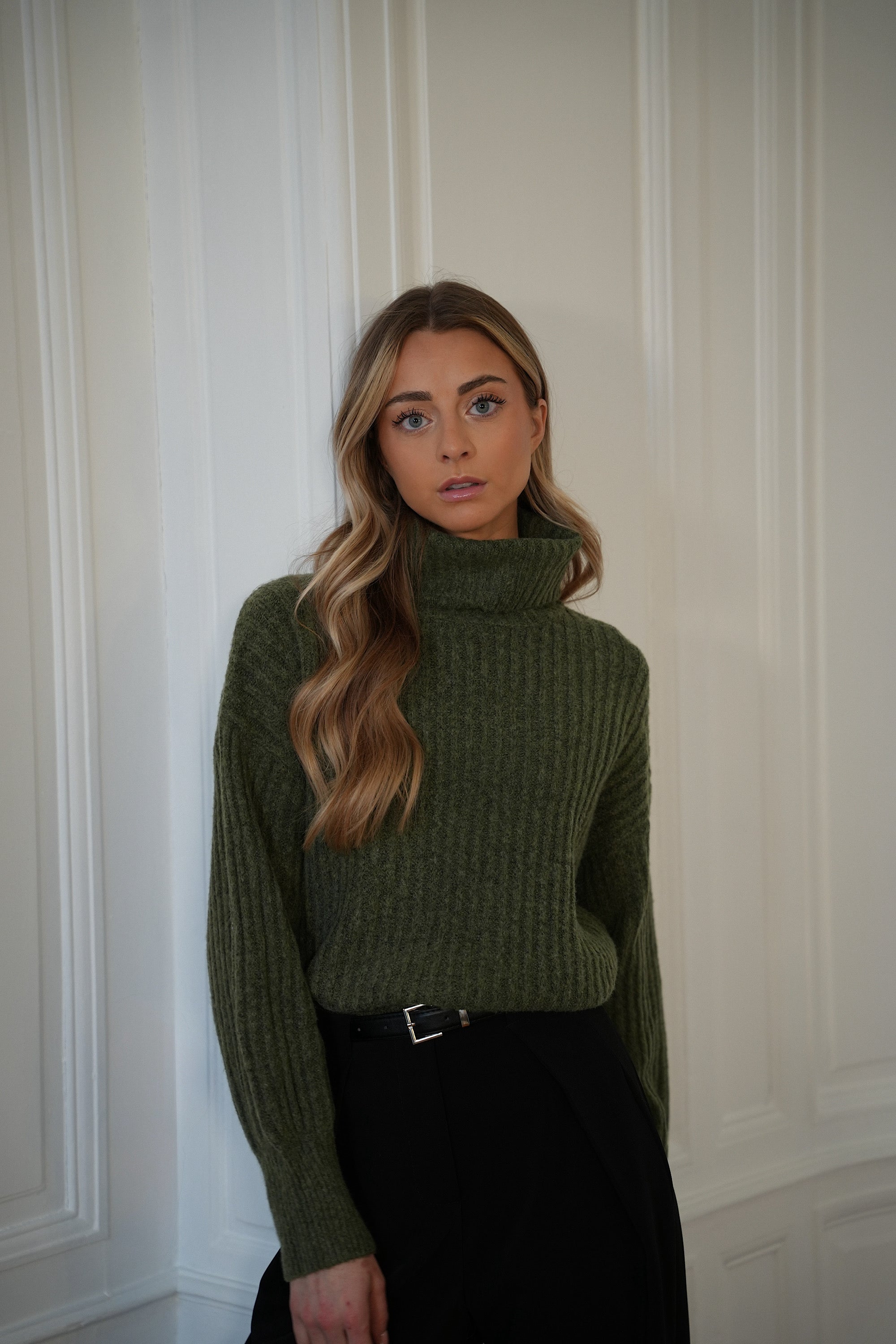 Pull Col Roulé Jules - Kaki