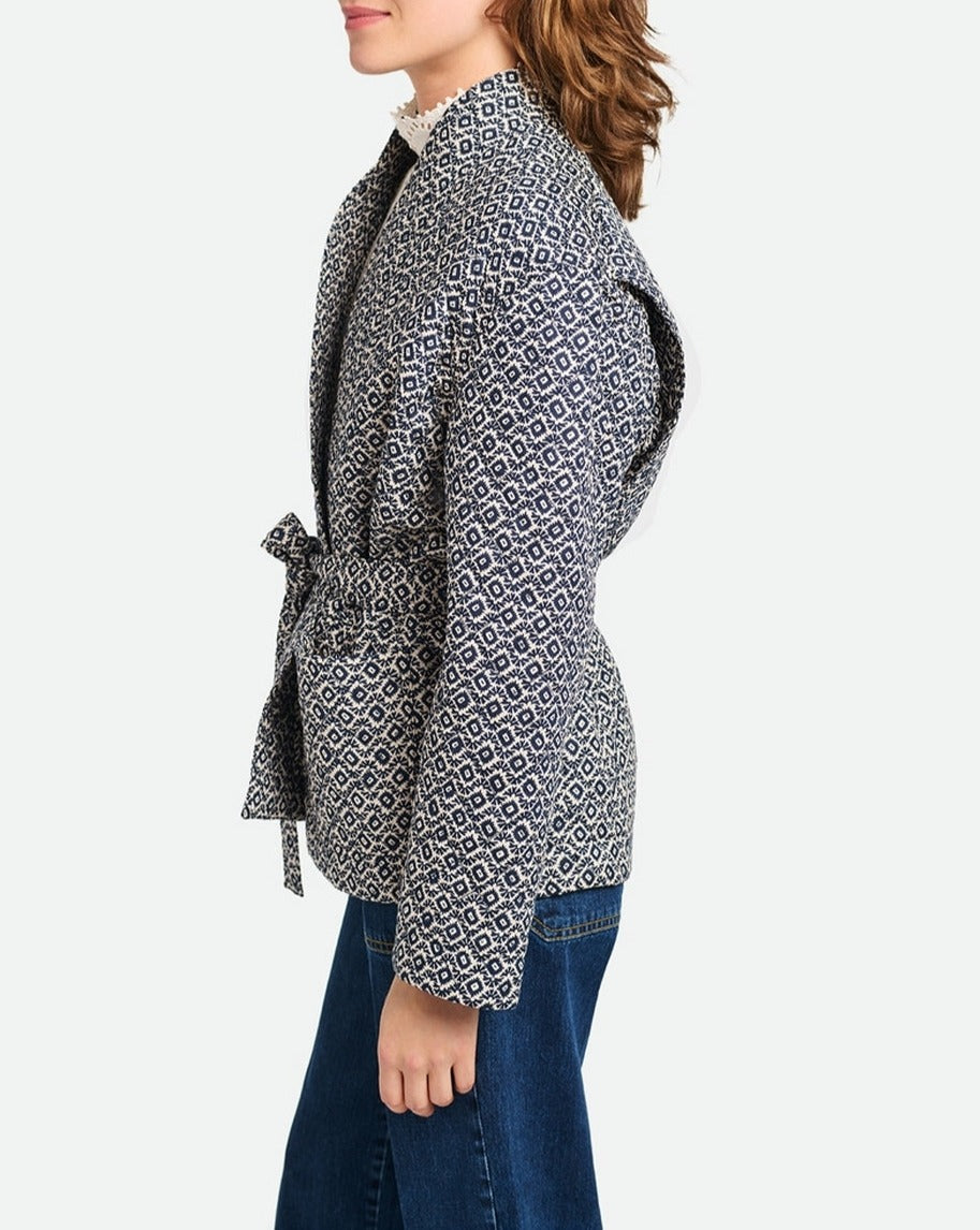 Vanessa Bruno - Belted Jacket - Ecru/Navy