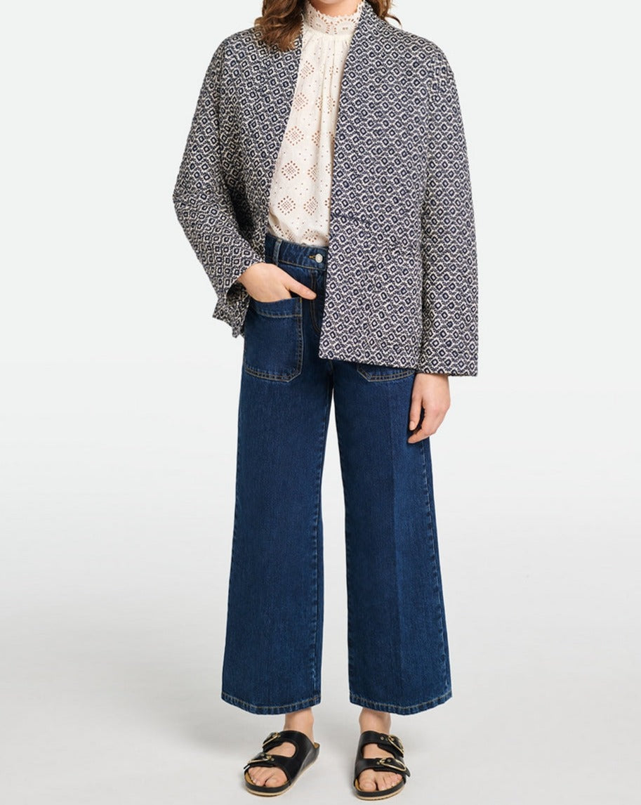 Vanessa Bruno - Belted Jacket - Ecru/Navy