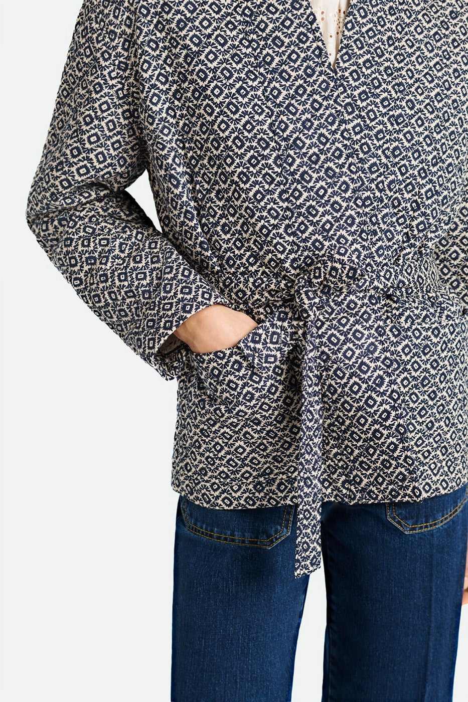 Vanessa Bruno - Belted Jacket - Ecru/Navy