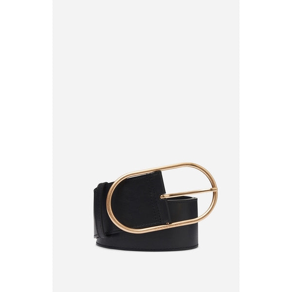 Vanessa Bruno - Ceinture Large À Boucle Ovale - Noir