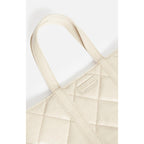 S-Shopper Aus Gestepptem Leder - Sand