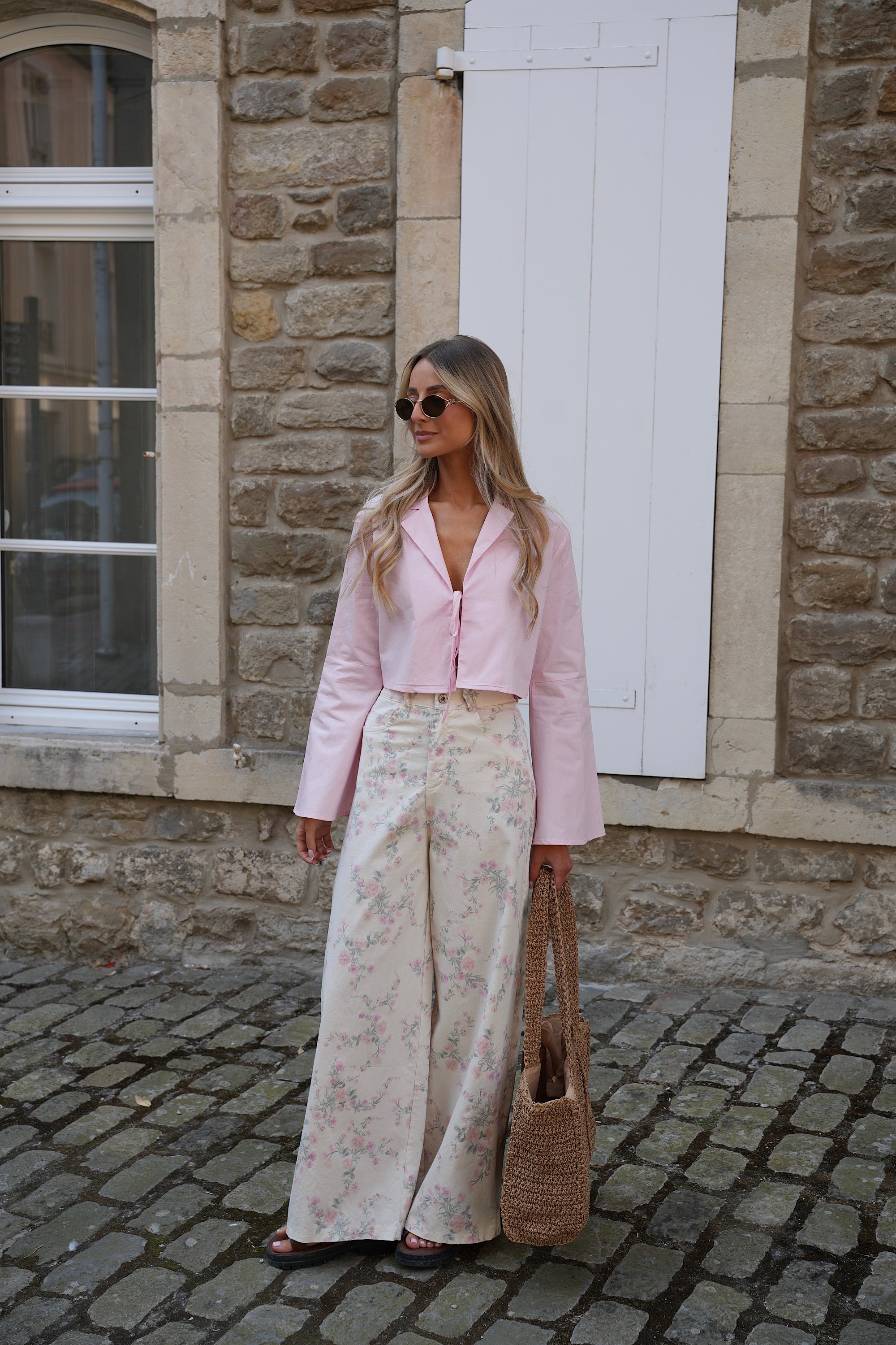 Cally Short Blouse - Pink