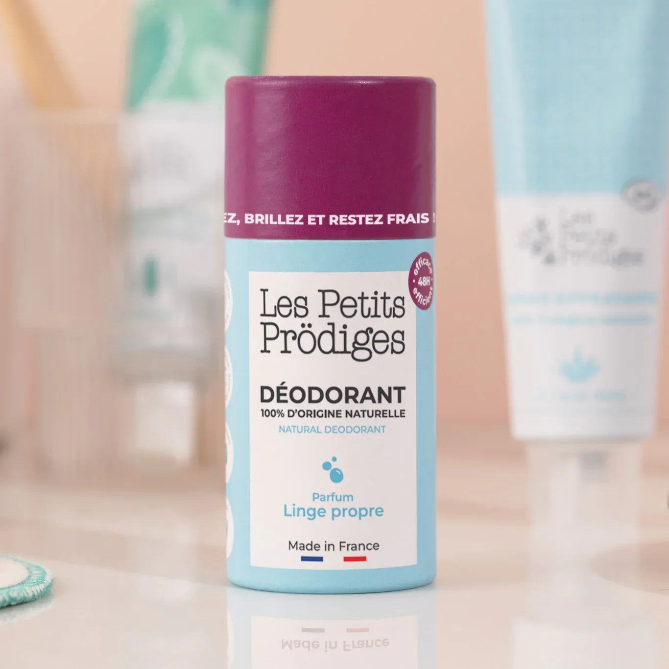 Effective clean linen deodorant for 48 hours, invisible and natural finish