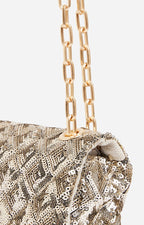 Vanessa Bruno - Bolso Nano Moon con Lentejuelas - Dorado Pálido