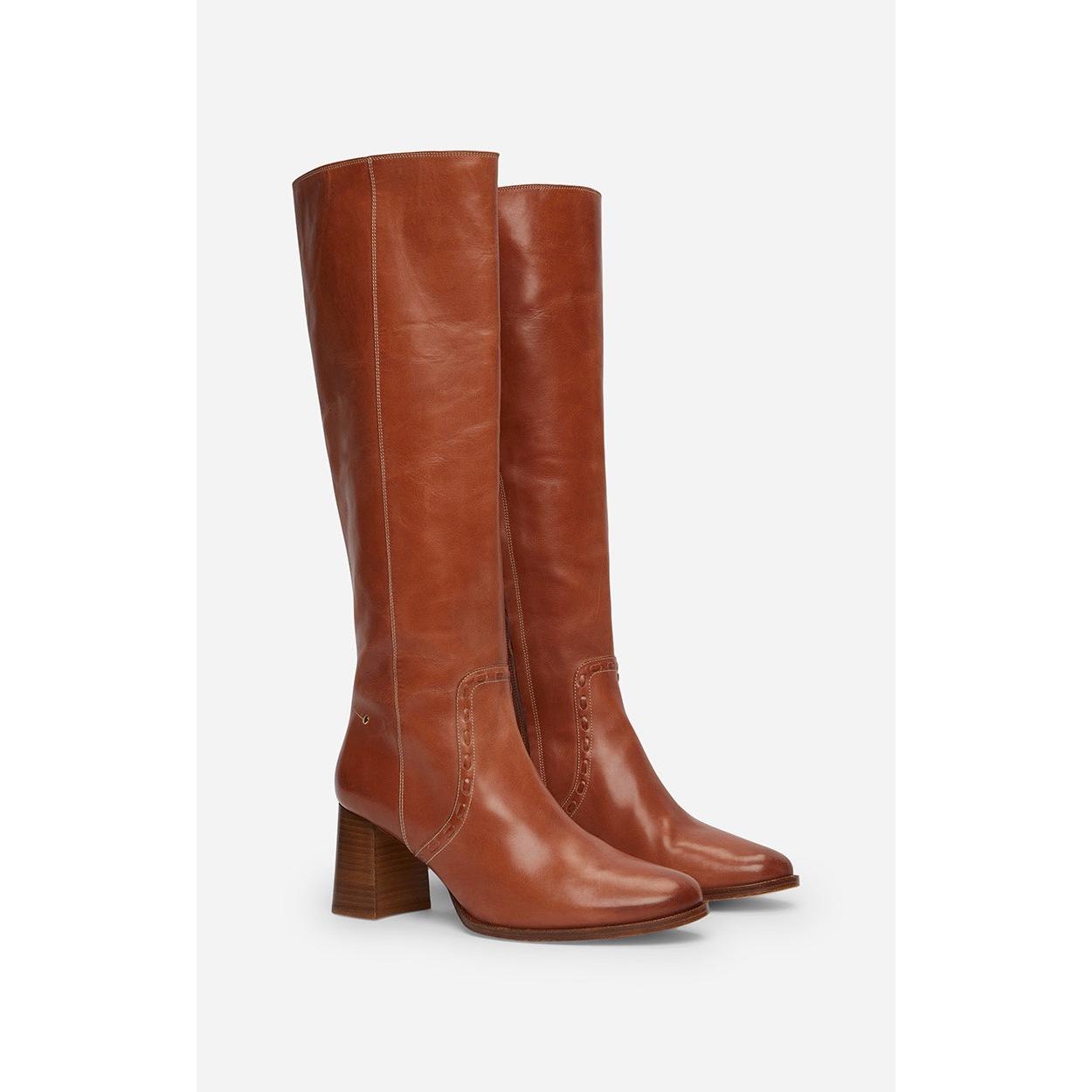 Vanessa Bruno - Bottes En Cuir - Cognac