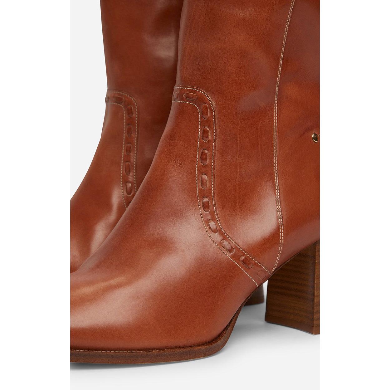 Vanessa Bruno - Bottes En Cuir - Cognac