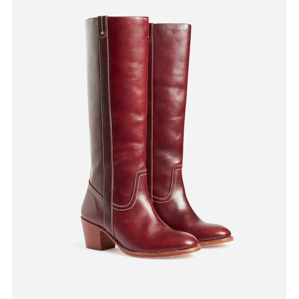 Vanessa Bruno - Botas De Cuero Con Curtido Vegetal - Remolacha