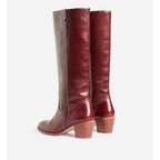 Vanessa Bruno - Botas De Cuero Con Curtido Vegetal - Remolacha