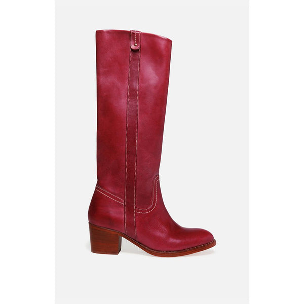 Vanessa Bruno - Bottes En Cuir À Tannage Végétal - Framboise