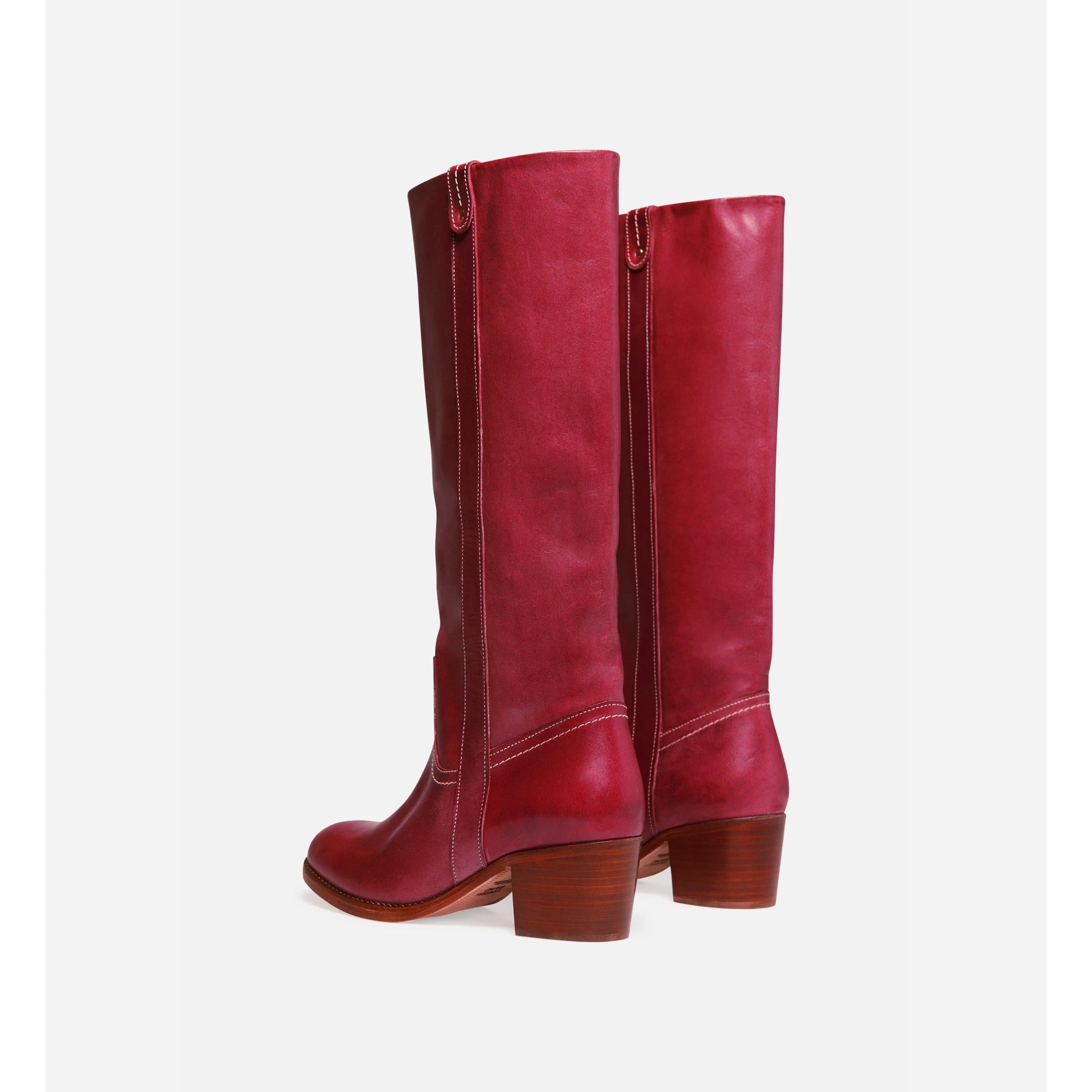 Vanessa Bruno - Vegetable-Tanned Leather Boots - Raspberry