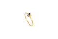 Bague Dorée 2S1B Noire
