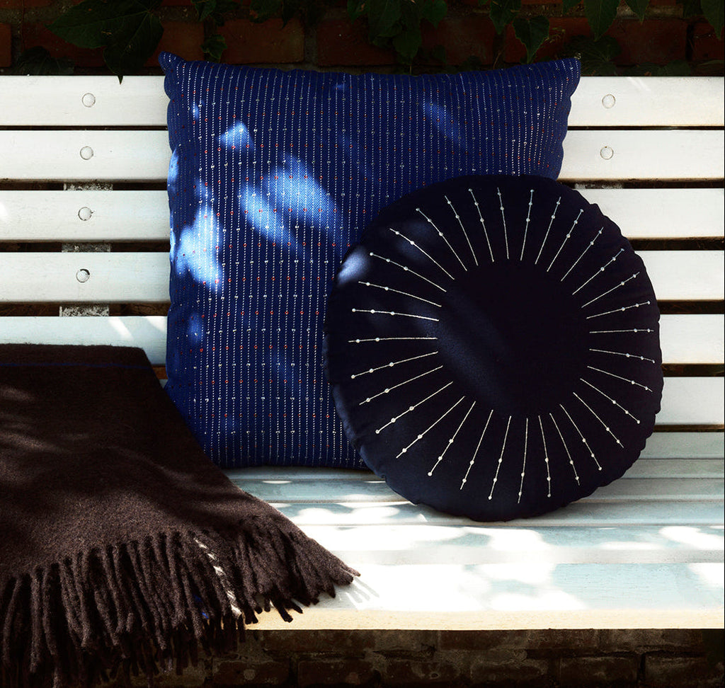 Coussin - Guirlande Lumineuse - 40 Cm - Midnight Blue