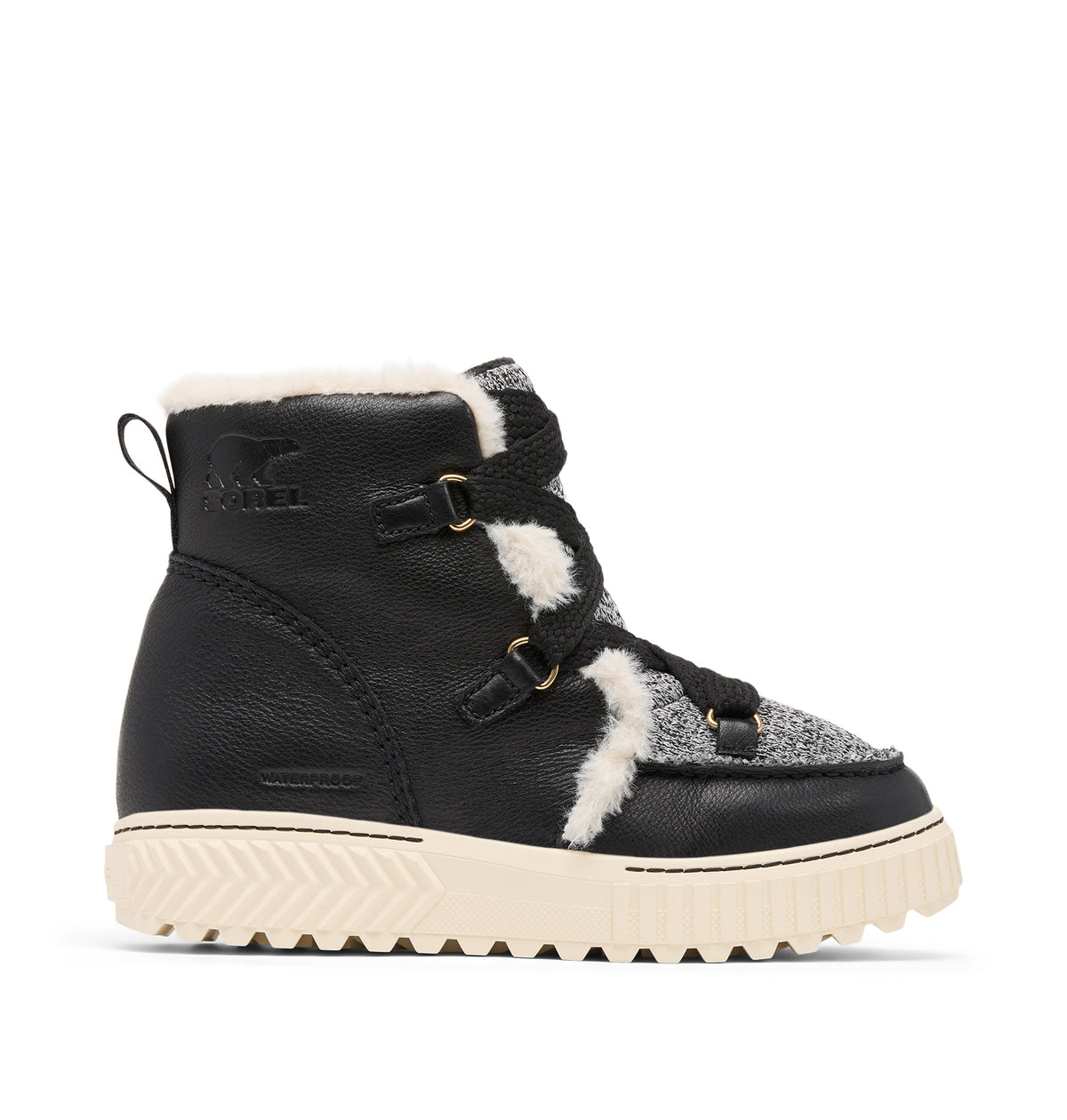 Nieprzemakalne Buty Zimowe Ona Ave™ Alpine - Black & Chalk - Damskie