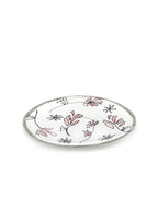 Midnight Flowers - 2er-Set Untertassen Für Bouillontasse - Bone-China-Porzellan - Fiore Rosa