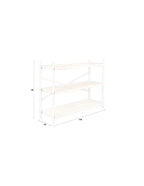 Iron Shelf Low - Shelf - Rubberwood - Beige