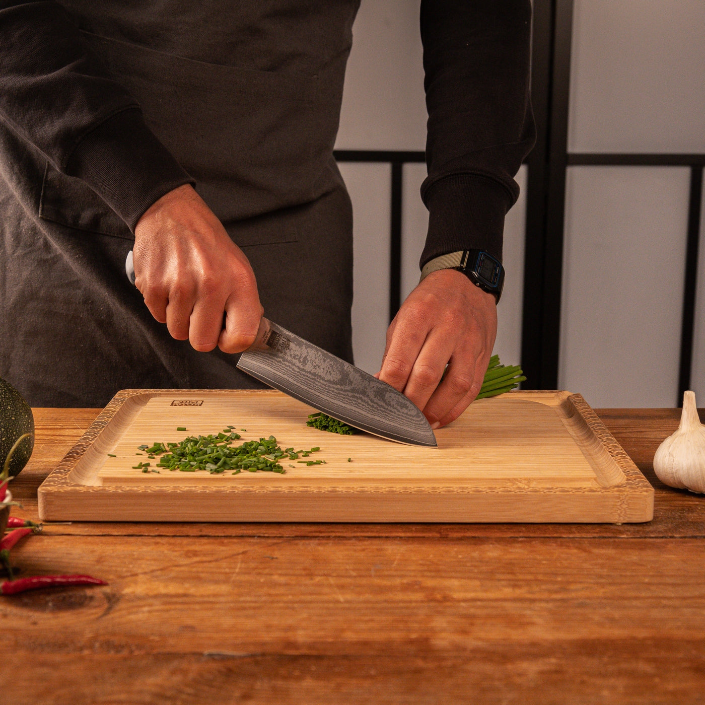Colección Hashi Damas - Cuchillo Santoku - 18 cm