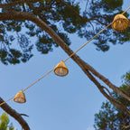 Natura - Hybrid Solar String Lights - Wood - Beige