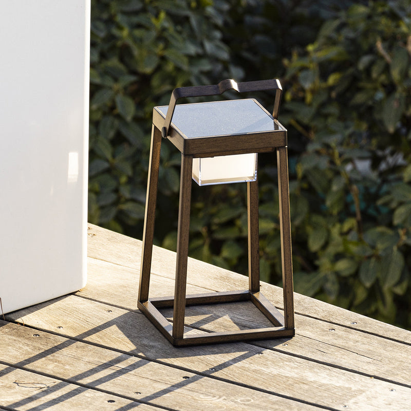 Verona - Lanterne Solaire - Aluminium - Marron