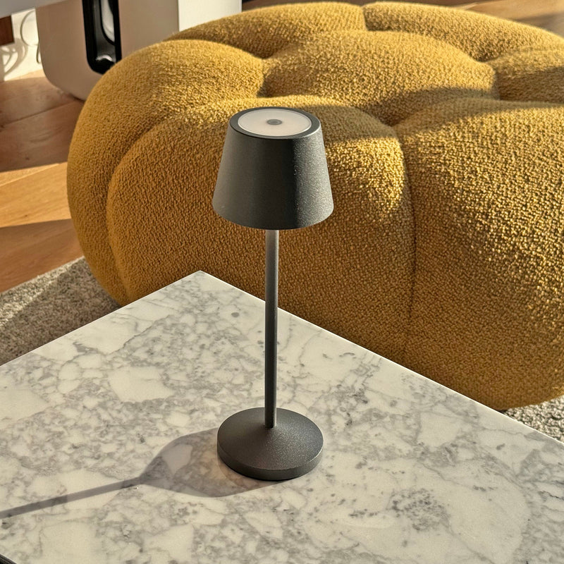 Emily - Lámpara de mesa inalámbrica - Acero - Gris antracita