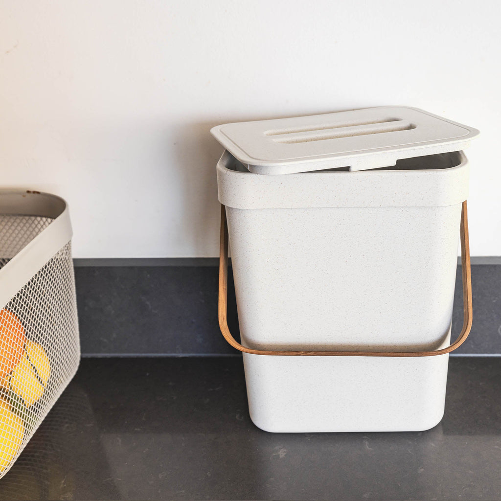 Boden - 5L Tabletop Compost Bin - Recycled Plastic - White