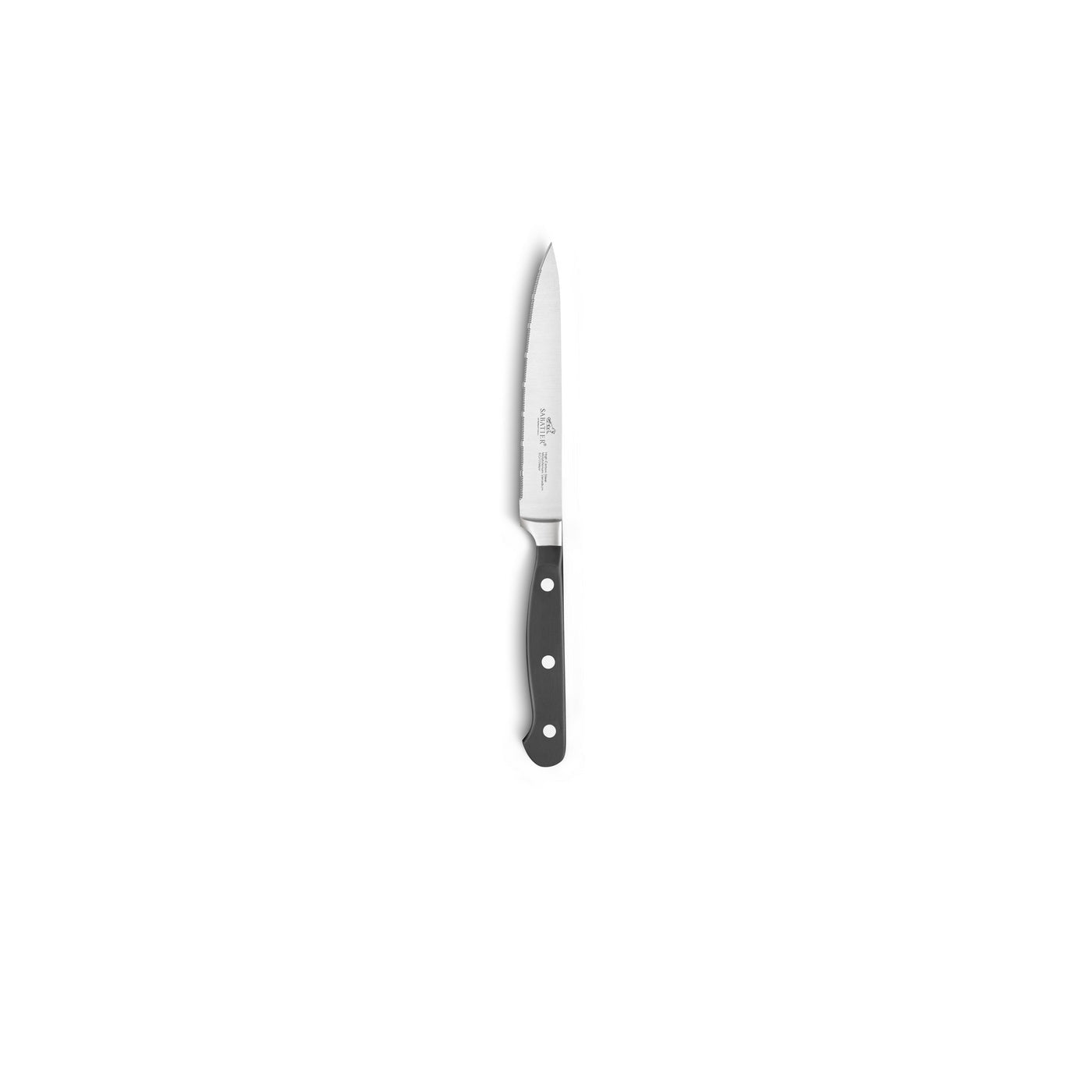 Cuchillo Universal Hoja Microdentada Remaches Inox 13 Cm Pluton