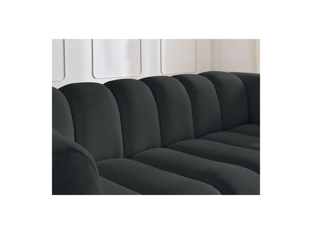 Sofá recto fijo de 3 plazas - Talia - Tejido jaspeado