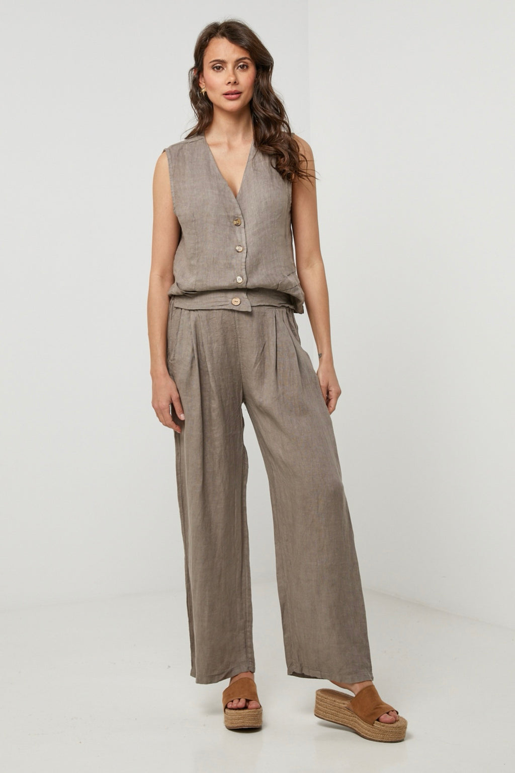Trousers - Taupe - Women