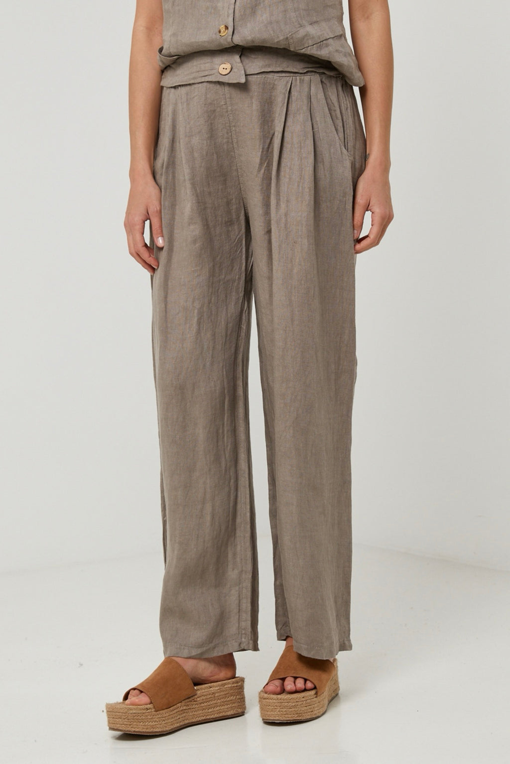 Trousers - Taupe - Women