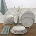 Colette - 18 Piece Service - Stoneware - White