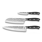 Carbon - Set de 3 cuchillos de cocina
