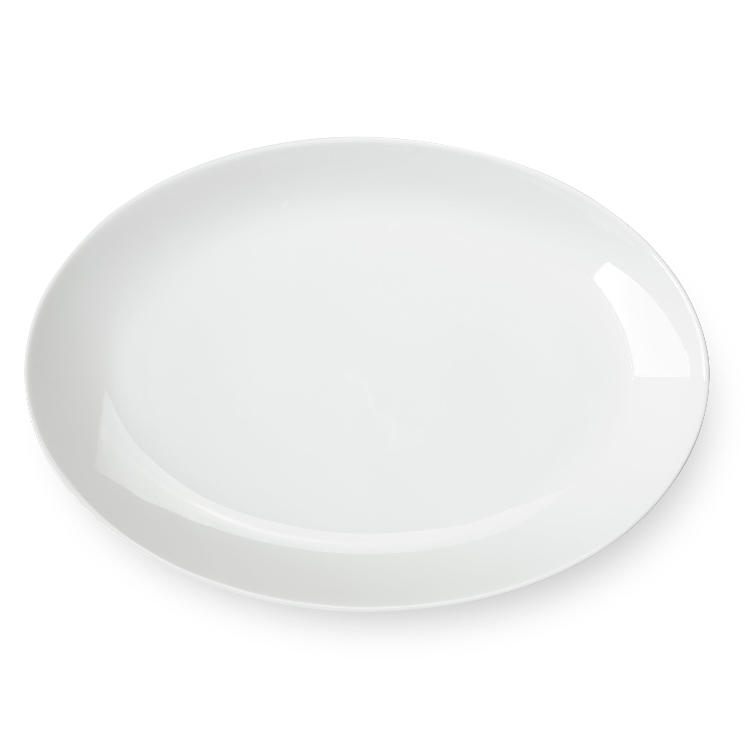 Côme - Plat Ovale 38 X 24 Cm - Porcelaine - Blanc