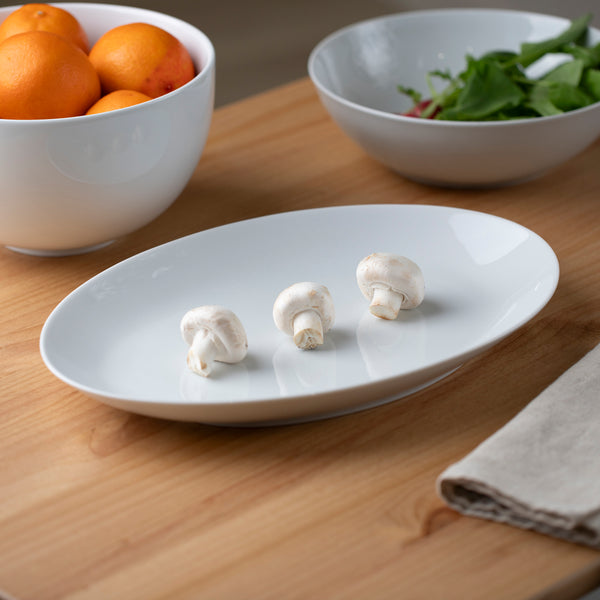 Côme - Oval Dish 38 X 24 Cm - Porcelain - White