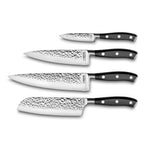 Carbon - Set 4 Cuchillos De Cocina