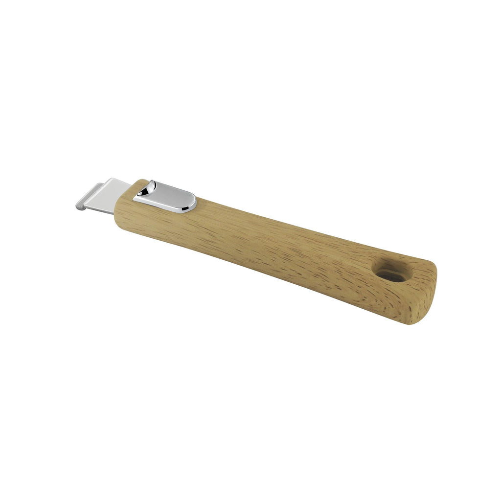 Malice - Série De 2 Poêles 20/24 Cm - Revêtement Céramique Et Poignée - Bois Clair
