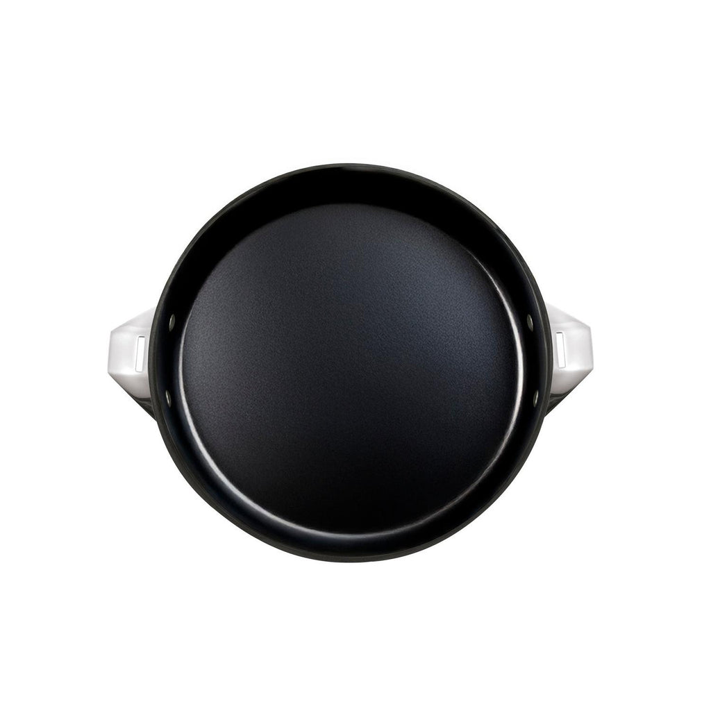 Eclipse - Set of 3 Frying Pans 20-24-28cm Ceramic Coating and Removable Handle - Light Wood