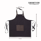 Honoré - Fabric & Leather Apron - Black