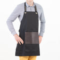 Honoré - Fabric & Leather Apron - Black