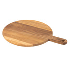 Fiorenza - Round Pizza Board 33 Cm With Drip Groove And Handle - Wood