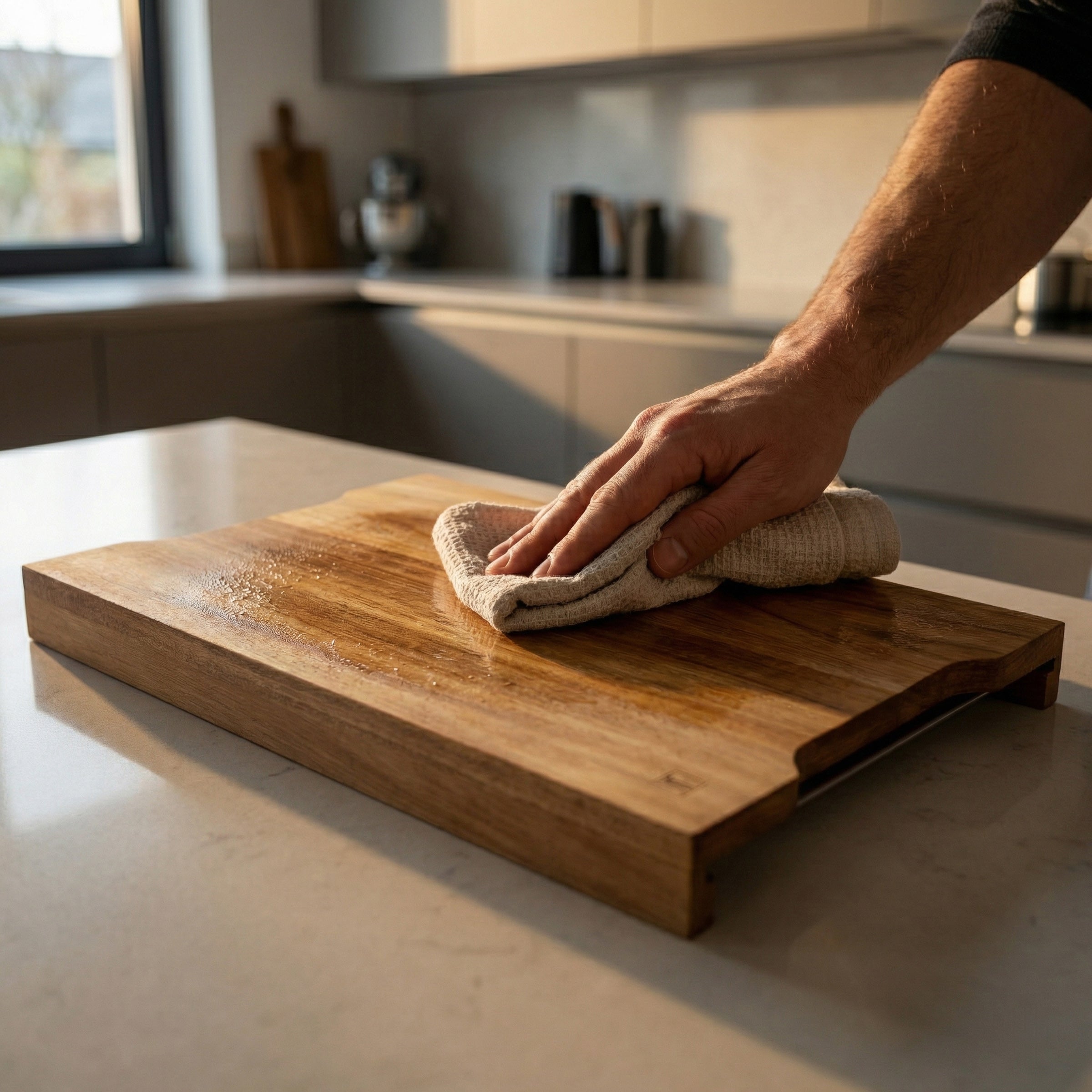 Léonie - Rectangular Cutting Board With 2 Drawers - Wood