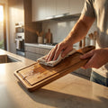 Félicie - Tabla de Cortar Rectangular con Asas y Ranura - Madera