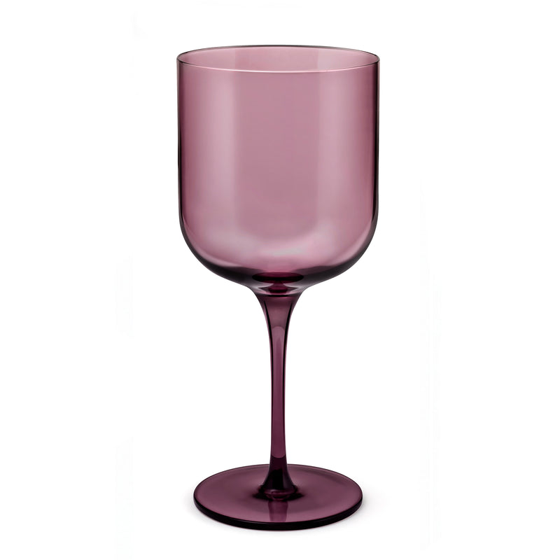 Eyden - Juego de 4 vasos de pie 35 cl - Vidrio soplado - Rosa