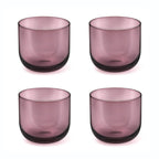Eyden - Lot De 4 Gobelets 26 Cl - Verre Soufflé Bouche - Rose