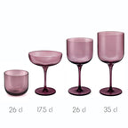 Eyden - Lot De 4 Gobelets 26 Cl - Verre Soufflé Bouche - Rose