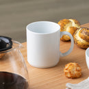 Como - 6 Tazas - Porcelana - Blanco