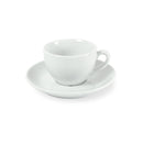 Côme - 6 Tasses Et Soucoupes Café - Porcelaine - Blanc